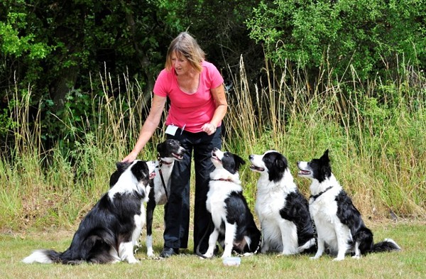Barbara with her dogs